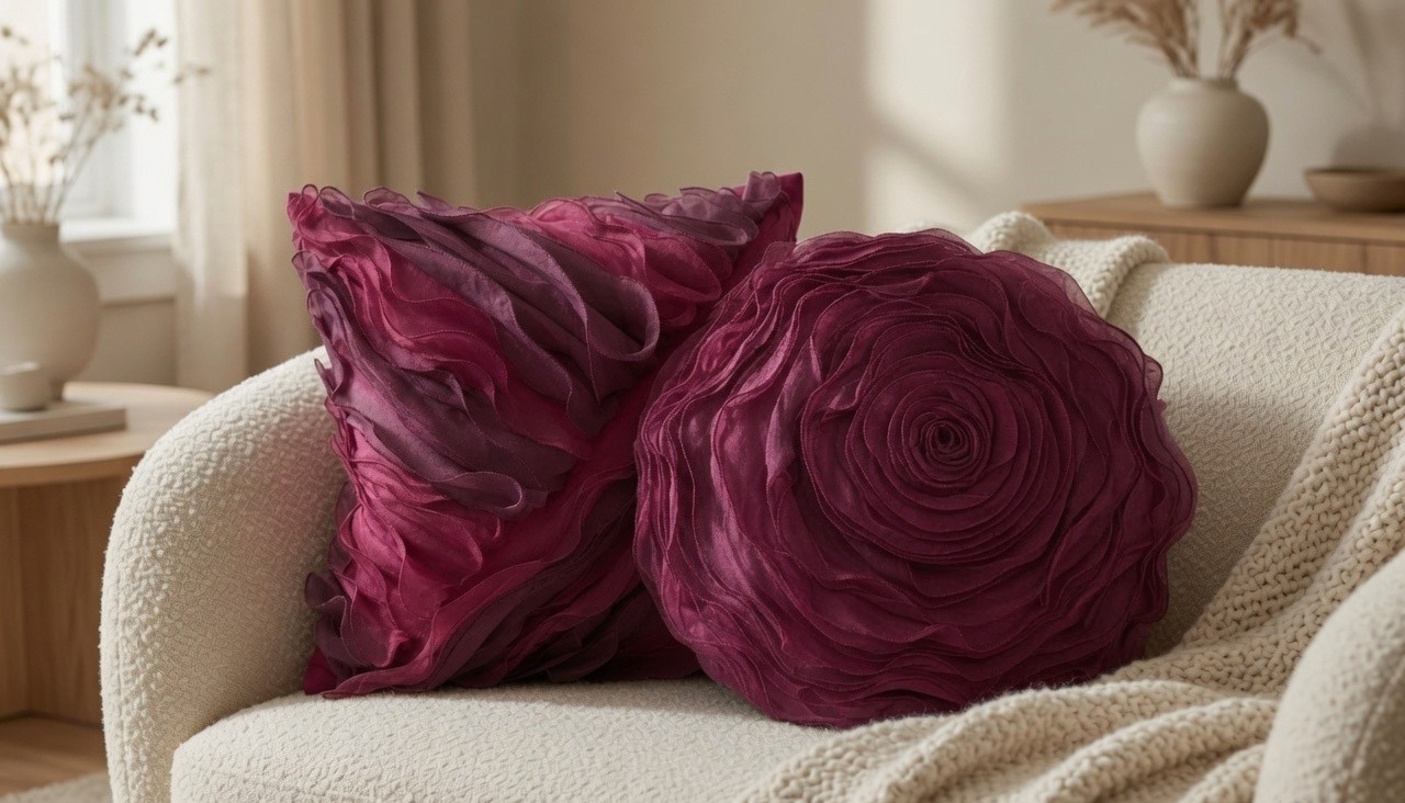Plum Rosette Pair styled arrangement